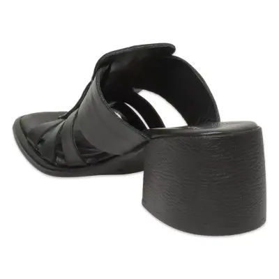 Mammamia D25Yt-1540Z Günlük Siyah Kadın Terlik - 4