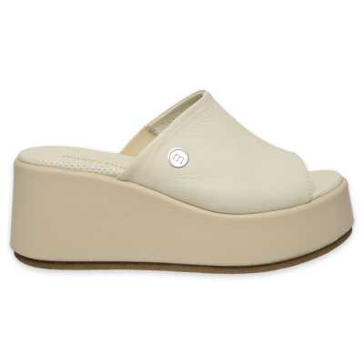 Mammamia D25Yt-1565Z Günlük Krem Kadın Terlik - Mammamia