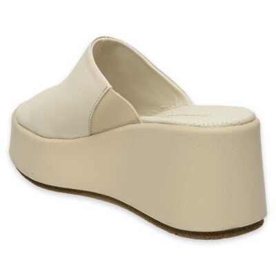 Mammamia D25Yt-1565Z Günlük Krem Kadın Terlik - 3