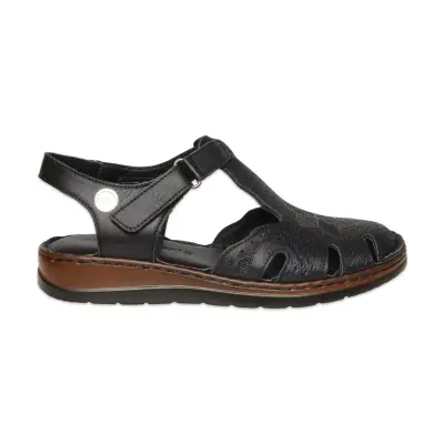 Mammamia D26Ys-2360 Günlük Siyah Kadın Sandalet - Mammamia (1)