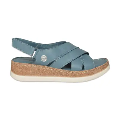 Mammamia D26Ys-2365 Günlük Mavi Kadın Sandalet - Mammamia (1)