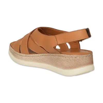 Mammamia D26Ys-2365 Günlük Taba Kadın Sandalet - 4