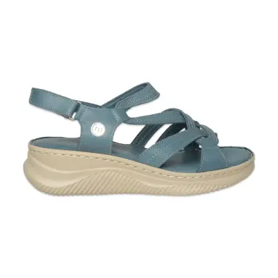Mammamia D26Ys-2375 Günlük Mavi Kadın Sandalet - Mammamia (1)