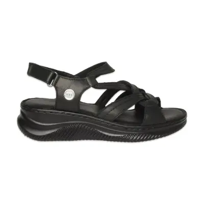 Mammamia D26Ys-2375 Günlük Siyah Kadın Sandalet - Mammamia (1)
