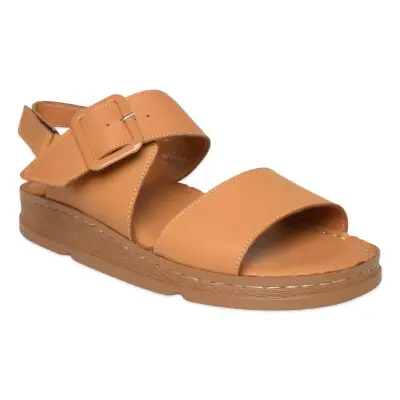 Mammamia D26Ys-2390 Günlük Taba Kadın Sandalet - 1