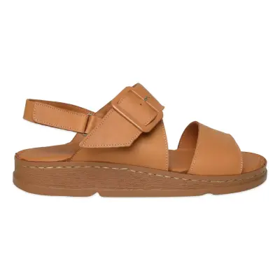 Mammamia D26Ys-2390 Günlük Taba Kadın Sandalet - Mammamia (1)