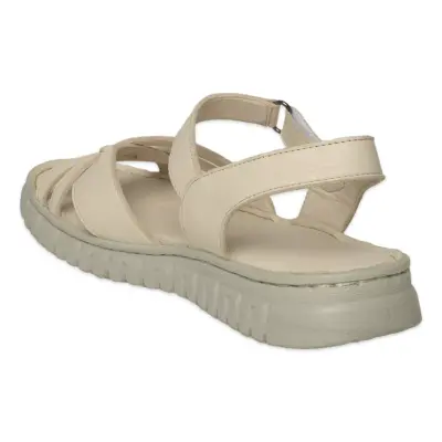 Mammamia D26Ys-2400 Günlük Krem Kadın Sandalet - 4