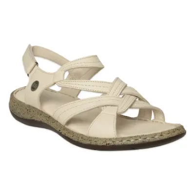 Mammamia D26Ys-2415 Günlük Krem Kadın Sandalet - 1