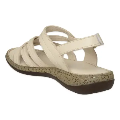Mammamia D26Ys-2415 Günlük Krem Kadın Sandalet - 4