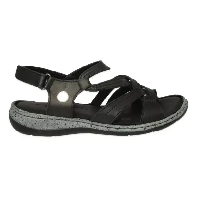Mammamia D26Ys-2415 Günlük Siyah Kadın Sandalet - Mammamia (1)