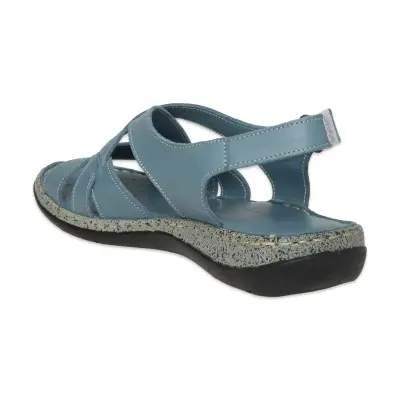 Mammamia D26Ys-2420 Günlük Mavi Kadın Sandalet - 4