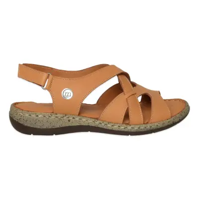 Mammamia D26Ys-2420 Günlük Taba Kadın Sandalet - Mammamia (1)
