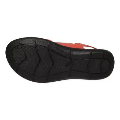 Mammamia D26Ys-2425 Günlük Kırmızı Kadın Sandalet - 5