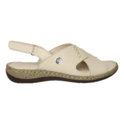 Mammamia D26Ys-2425 Günlük Krem Kadın Sandalet - Mammamia (1)