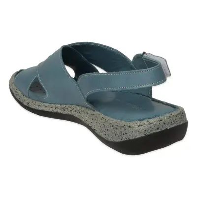 Mammamia D26Ys-2425 Günlük Mavi Kadın Sandalet - 4