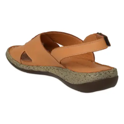 Mammamia D26Ys-2425 Günlük Taba Kadın Sandalet - 4
