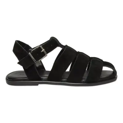 Mammamia D26Ys-2515 Günlük Siyah Kadın Sandalet - Mammamia (1)