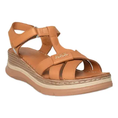 Mammamia D26Ys-2590 Günlük Taba Kadın Sandalet 