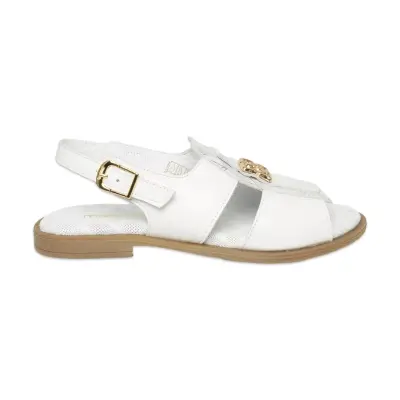 Mammamia D26Ys-2780 Günlük Beyaz Kadın Sandalet - Mammamia (1)