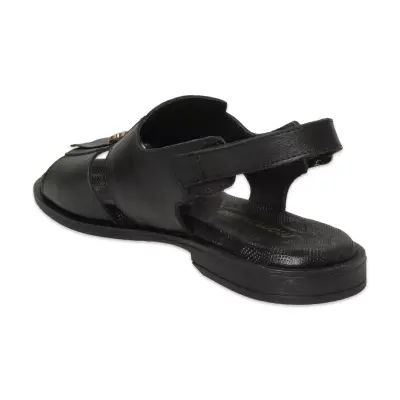 Mammamia D26Ys-2780 Günlük Siyah Kadın Sandalet - 4
