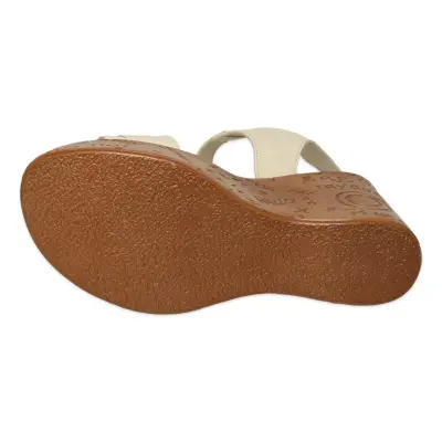 Mammamia D26Ys-2835 Günlük Krem Kadın Sandalet - 5