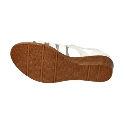 Mammamia D26Ys-2855 Günlük Beyaz Kadın Sandalet - 5