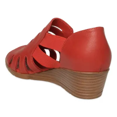 Mammamia D26Ys-2855 Günlük Kırmızı Kadın Sandalet - 4