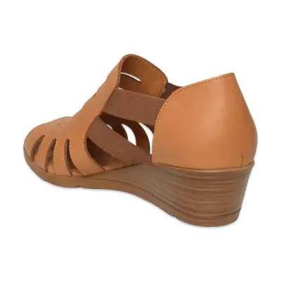 Mammamia D26Ys-2855 Günlük Taba Kadın Sandalet - 4