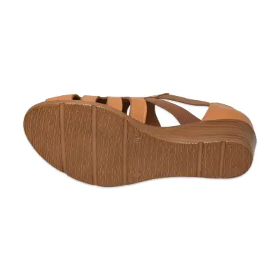 Mammamia D26Ys-2855 Günlük Taba Kadın Sandalet - 5