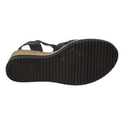 Mammamia D26Ys-2970 Günlük Dolgu Topuklu Siyah Kadın Sandalet - 5