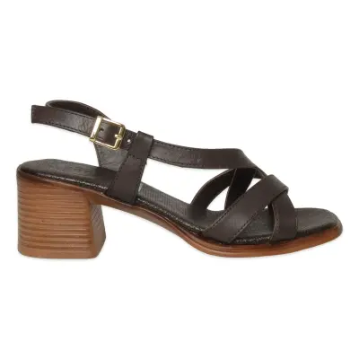 Mammamia D26Ys-5025 Günlük Kahverengi Kadın Sandalet - Mammamia (1)