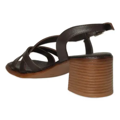 Mammamia D26Ys-5025 Günlük Kahverengi Kadın Sandalet - 4