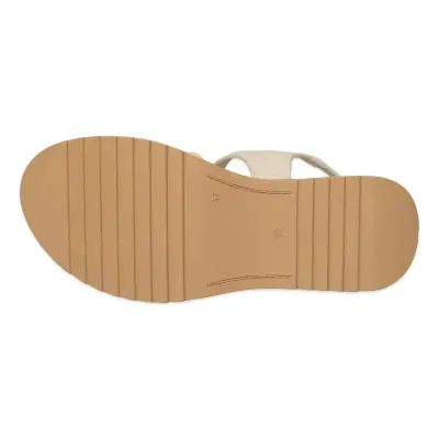 Mammamia D26Ys-5175 Günlük Krem Kadın Sandalet - 5