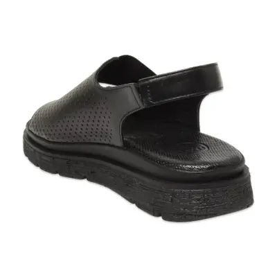 Mammamia D26Ys-5185 Günlük Siyah Kadın Sandalet - 4