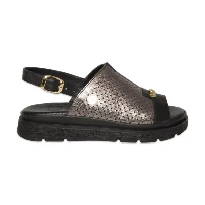 Mammamia D26Ys-5190 Günlük Platin Kadın Sandalet - 2