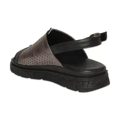 Mammamia D26Ys-5190 Günlük Platin Kadın Sandalet - 4