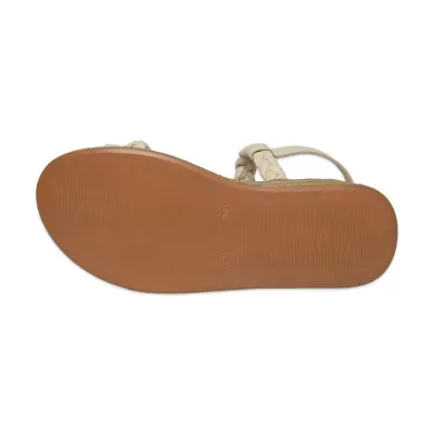 Mammamia D26Ys-5255 Günlük Krem Kadın Sandalet - 5
