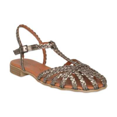 Mammamia D26Ys-5275 Günlük Platin Kadın Sandalet 