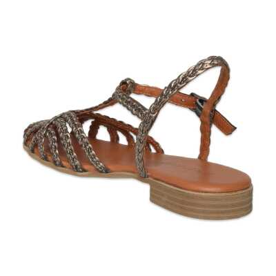 Mammamia D26Ys-5275 Günlük Platin Kadın Sandalet - 4
