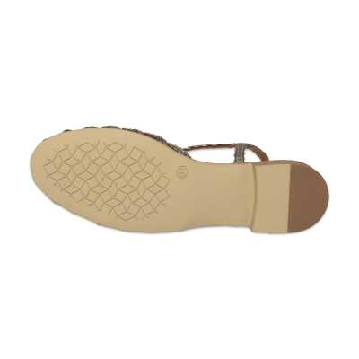 Mammamia D26Ys-5275 Günlük Platin Kadın Sandalet - 5