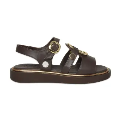 Mammamia D26Ys-5290 Günlük Kahverengi Kadın Sandalet - Mammamia (1)