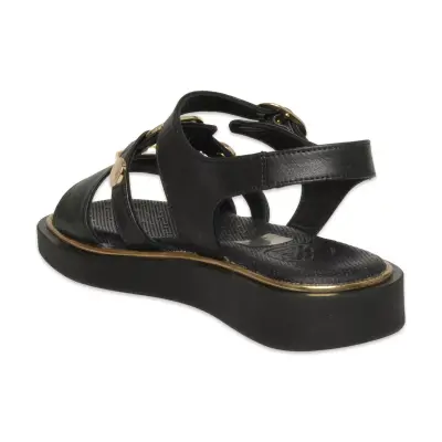 Mammamia D26Ys-5290 Günlük Siyah Kadın Sandalet - 4