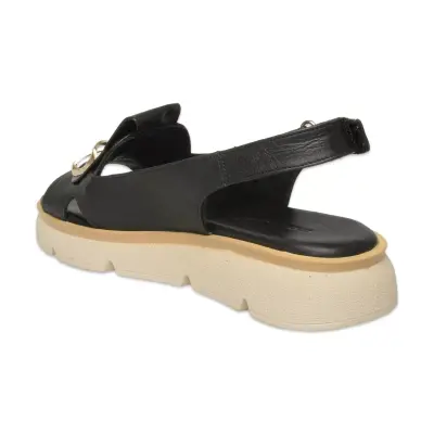 Mammamia D26Ys-5300 Günlük Siyah Kadın Sandalet - 4