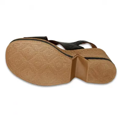Mammamia D26Ys-5410 Günlük Topuklu Siyah Kadın Sandalet - 5