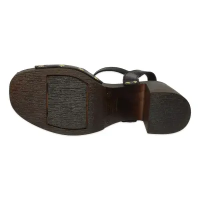 Mammamia D26Ys-5505 Günlük Topuklu Siyah Kadın Sandalet - 5