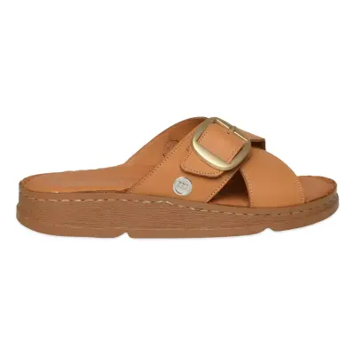Mammamia D26Yt-1360 Günlük Taba Kadın Terlik - Mammamia (1)