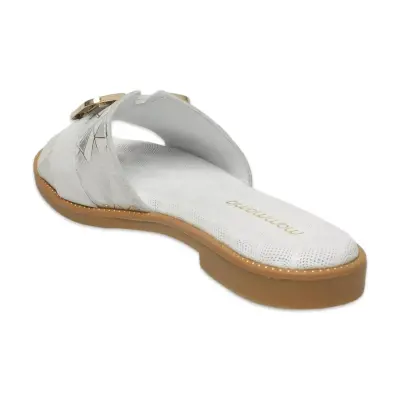 Mammamia D26Yt-1430 Günlük Beyaz Kadın Terlik - 4