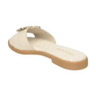 Mammamia D26Yt-1430 Günlük Krem Kadın Terlik - 4