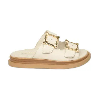 Mammamia D26Yt-1780 Günlük Krem Kadın Terlik - Mammamia (1)