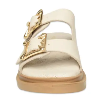 Mammamia D26Yt-1780 Günlük Krem Kadın Terlik - 3